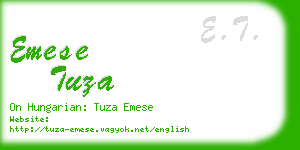 emese tuza business card